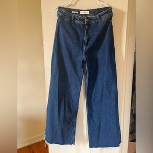 Mango High-Waist Culotte Jeans